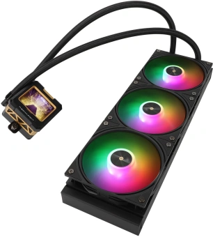 Система водяного охлаждения Thermalright Frozen Warframe 360 ARGB Soc-AM5/AM4/1200/1700/1851 черный 4-pin 29.8dB Al LCD Ret (F-WFRAME-360-BL-ARGB) - купить недорого с доставкой в интернет-магазине