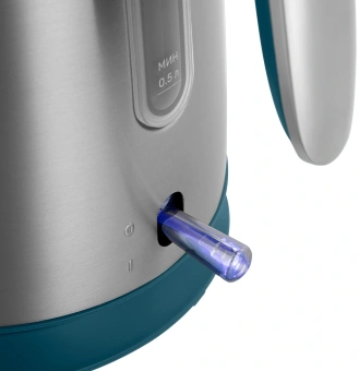 Чайник электрический Kitfort КТ-8725 1.7л. 2200Вт нержавеющая сталь/бирюзовый корпус: нерж.сталь/пластик - купить недорого с доставкой в интернет-магазине