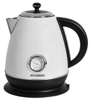 Чайник электрический Hyundai HYK-S4502 1.7л. 2200Вт жемчужный/черный корпус: металл/пластик - купить недорого с доставкой в интернет-магазине