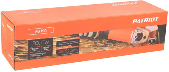 Углошлифовальная машина Patriot AG 190 2000Вт 8500об/мин рез.шпин.:M14 d=180мм (110301180) - купить недорого с доставкой в интернет-магазине