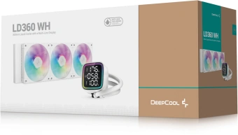 Система водяного охлаждения Deepcool LD360 ARGB Soc-AM5/AM4/1151/1200/1700 белый 4-pin 38.71dB Al LCD 1786gr Ret (R-LD360-WHDMMN-G-1) - купить недорого с доставкой в интернет-магазине