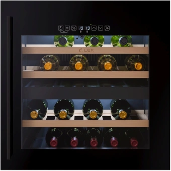 Винный шкаф Lex LWD6036BL dual zone S 1-нокамерн. черный стекло (CHAT500009) - купить недорого с доставкой в интернет-магазине