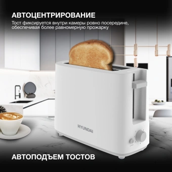 Тостер Hyundai HYT-8006 500Вт белый/серый - купить недорого с доставкой в интернет-магазине