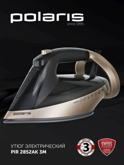 Утюг Polaris PIR 2852AK 3m 2800Вт черный/золотистый - купить недорого с доставкой в интернет-магазине