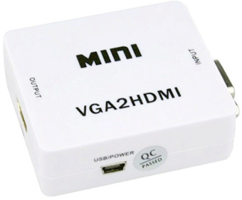 Переходник аудио-видео Premier 5-982 VGA (f)/HDMI (f)/Jack 3.5 (m) белый - купить недорого с доставкой в интернет-магазине