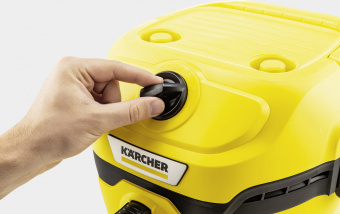 Строительный пылесос Karcher WD 2 Plus S V-15/4/18 1000Вт (уборка: сухая/сбор воды) желтый - купить недорого с доставкой в интернет-магазине