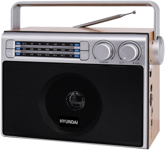 Радиоприемник настольный Hyundai H-SRS105 коричневый USB SD/microSD - купить недорого с доставкой в интернет-магазине