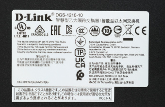 Коммутатор D-Link DGS-1210-10/F1A 8x1Гбит/с 2SFP управляемый - купить недорого с доставкой в интернет-магазине