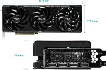 Видеокарта Palit PCI-E 5.0 PA-RTX5080 INFINITY 3 NVIDIA GeForce RTX 5080 16Gb 256bit GDDR7 2295/30000 HDMIx1 DPx3 HDCP Ret - купить недорого с доставкой в интернет-магазине