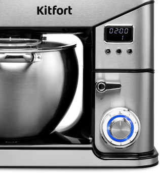 Миксер планетарный Kitfort КТ-3413 2000Вт серебристый/черный - купить недорого с доставкой в интернет-магазине