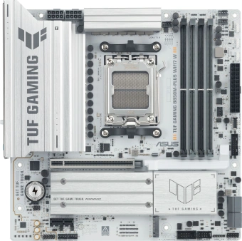 Материнская плата Asus TUF GAMING B850M-PLUS WIFI7 W SocketAM5 AMD B850 4xDDR5 mATX AC`97 8ch(7.1) 2.5Gg RAID+HDMI+DP - купить недорого с доставкой в интернет-магазине