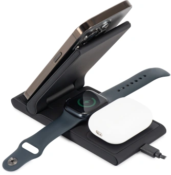 Беспроводное зар./устр. Buro CWC-QC5 15W 3A (QI) USB-C универсальное черный (CWC-QC5A15BK) - купить недорого с доставкой в интернет-магазине