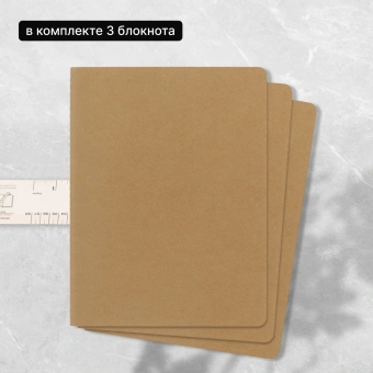 Блокнот Moleskine CAHIER JOURNAL QP421 XLarge 190х250мм обложка картон 120стр. линейка бежевый (3шт) - купить недорого с доставкой в интернет-магазине