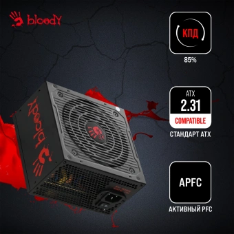 Блок питания Bloody ATX 650W BD-PS650B 80+ bronze (20+4pin) APFC 120mm fan 6xSATA RTL - купить недорого с доставкой в интернет-магазине