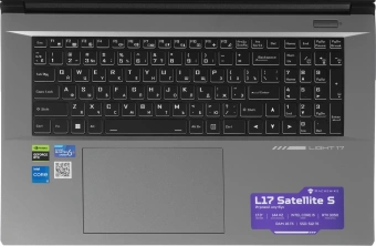 Ноутбук Machenike L17 Satellite S Core i5 12450H 16Gb SSD512Gb NVIDIA GeForce RTX 3050 4Gb 17.3" IPS FHD (1920x1080) FreeDOS grey WiFi BT Cam 2668mAh (JJ00GX00JRU) - купить недорого с доставкой в интернет-магазине