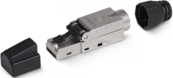 Коннектор Cabeus (8P8C-SH-C6+-TWP) кат.6A RJ45 с защитным колпачком серебристый - купить недорого с доставкой в интернет-магазине