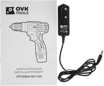 Дрель-шуруповерт Ovk Tools OTCS3AA-12V-1.5A 12Вт аккум. патрон:быстрозажимной (кейс в комплекте) - купить недорого с доставкой в интернет-магазине