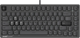Клавиатура A4Tech Bloody MS76 темно-серый USB Multimedia for gamer LED (MS76) кабель 1.8м - купить недорого с доставкой в интернет-магазине