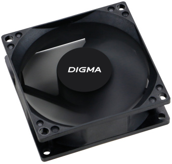 Вентилятор для корпуса Digma DFan-80 80х80x25 черный 3-pin 4-pin (Molex) 23дБ Ret - купить недорого с доставкой в интернет-магазине