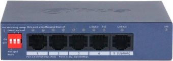 Коммутатор Dahua DH-CS4005-4ET1GT-36 4x100Мбит/с 1x1Гбит/с - купить недорого с доставкой в интернет-магазине