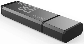 Флеш Диск Netac 128GB U351 NT03U351N-128G-20BK USB2.0 серый - купить недорого с доставкой в интернет-магазине