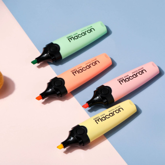 Набор текстовыделителей Deli EU356-MT Macaron скошенный пиш. наконечник 4цв. - купить недорого с доставкой в интернет-магазине