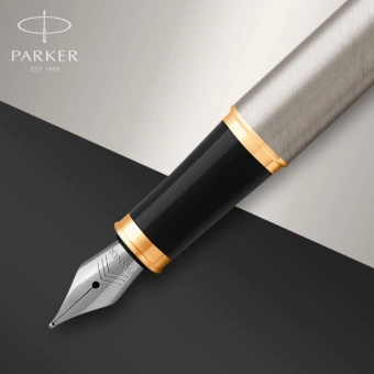 Ручка перьев. Parker IM Core F321 (1931649) Brushed Metal GT F сталь нержавеющая подар.кор. - купить недорого с доставкой в интернет-магазине