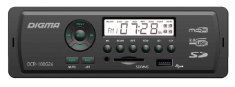 Автомагнитола Digma DCR-100G24 1DIN 4x45Вт - купить недорого с доставкой в интернет-магазине