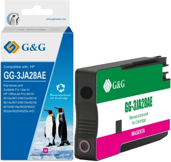 Картридж струйный G&G GG-3JA28AE 963XL пурпурный (25.8мл) для HP OfficeJet Pro 9010/9010e/9012/9012e/9014/9014e/9015/9015e/9016/9019/9019e/9020/9022/9022e/9025/9025e AIO - купить недорого с доставкой в интернет-магазине