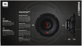 Колонки автомобильные JBL Stage3 627F (без решетки) 225Вт 92дБ 3Ом 16см (6.5дюйм) (ком.:2кол.) коаксиальные двухполосные - купить недорого с доставкой в интернет-магазине