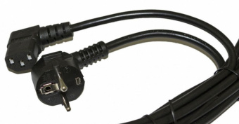 Шнур питания Hyperline PWC-IEC13A-SHM-1.8-BK Schuko-C13 проводник.:3x0.75мм2 1.8м 10А (упак.:1шт) черный - купить недорого с доставкой в интернет-магазине