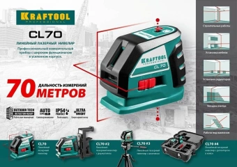 Нивелир лазерн. Kraftool 34660-4 цв.луч. красный 2луч. - купить недорого с доставкой в интернет-магазине