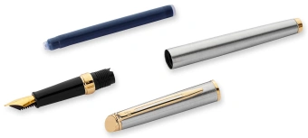 Ручка перьев. Waterman Hemisphere (S0920310) Steel GT F сталь нержавеющая/позолота подар.кор. - купить недорого с доставкой в интернет-магазине