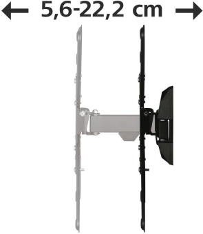 Кронштейн для телевизора Hama 00220823 черный 32"-65" макс.20кг настенный поворот и наклон - купить недорого с доставкой в интернет-магазине