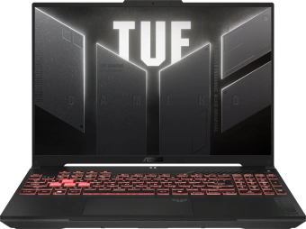 Ноутбук Asus TUF Gaming A16 FA607NUG-RL161 Ryzen 7 7445HS 16Gb SSD512Gb NVIDIA GeForce RTX4050 6Gb 16" IPS WUXGA (1920x1200) без ОС grey WiFi BT Cam (90NR0MU3-M009R0) - купить недорого с доставкой в интернет-магазине