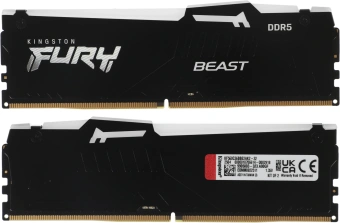 Память DDR5 2x16GB 6000MHz Kingston KF560C36BBE2AK2-32 Fury Beast RGB RTL Gaming PC5-48000 CL36 DIMM 288-pin 1.35В single rank с радиатором Ret - купить недорого с доставкой в интернет-магазине