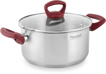 Кастрюля Rondell Heidi RDS-1114 4.8л. d=24см (с крышкой) стальной - купить недорого с доставкой в интернет-магазине