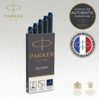 Картридж Parker Quink Z11 (1950385) черный/синие чернила для ручек перьевых (5шт) - купить недорого с доставкой в интернет-магазине