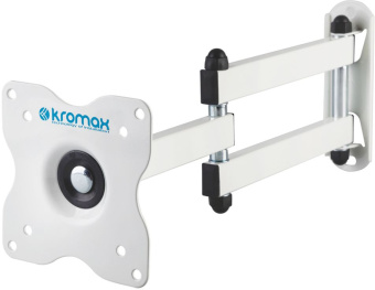Кронштейн для телевизора Kromax DIX-15W белый 15"-28" макс.30кг настенный поворот и наклон - купить недорого с доставкой в интернет-магазине