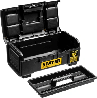 Ящик для инструментов Stayer Professional 38167-16 13л 1отд. черный/желтый - купить недорого с доставкой в интернет-магазине