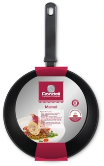Сковорода Rondell Marvel RDA-1909 круглая 26см покрытие: Xylan Plus ручка несъемная (без крышки) серый - купить недорого с доставкой в интернет-магазине