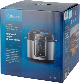 Мультиварка Midea MPC-6037 5.7л 860Вт нержавеющая сталь/черный - купить недорого с доставкой в интернет-магазине
