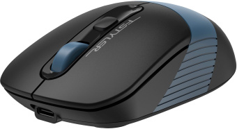 Мышь A4Tech Fstyler FB10CS черный/синий оптическая 2000dpi silent беспров. BT/Radio USB 4but (FB10CS USB ASH BLUE) - купить недорого с доставкой в интернет-магазине