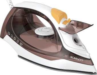 Утюг Scarlett SC-SI30K47 2200Вт коричневый/белый - купить недорого с доставкой в интернет-магазине