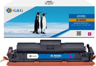 Картридж лазерный G&G GG-W2203X W2203X пурпурный (5500стр.) для HP CLJ Pro 4202/MFP 4302 - купить недорого с доставкой в интернет-магазине