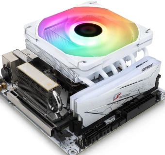 Устройство охлаждения(кулер) Thermalright SI-100-WH-ARGB Soc-AM5/AM4/1151/1200/2066/1700 4-pin 26.1dB Al 490gr Ret - купить недорого с доставкой в интернет-магазине