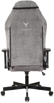 Кресло игровое Knight N1 Fabric серый Light-19 с подголов. крестов. металл - купить недорого с доставкой в интернет-магазине