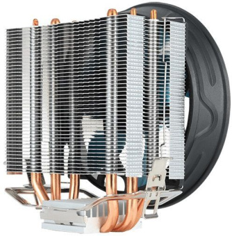 Устройство охлаждения(кулер) Aerocool Verkho 3 Plus Soc-AM5/AM4/1151/1200/1700 черный/синий 4-pin 18-27dB Al+Cu 125W 528gr Ret (VERKHO 3 PLUS PWM) - купить недорого с доставкой в интернет-магазине