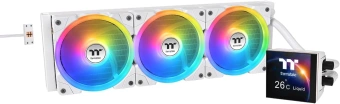 Система водяного охлаждения Thermaltake MAGFloe 360 Ultra Snow ARGB Soc-AM5/AM4/1200/1700/1851 белый 4-pin 30.6-32.5dB Al LCD 355W Ret (CL-W433-PL12SW-A) - купить недорого с доставкой в интернет-магазине