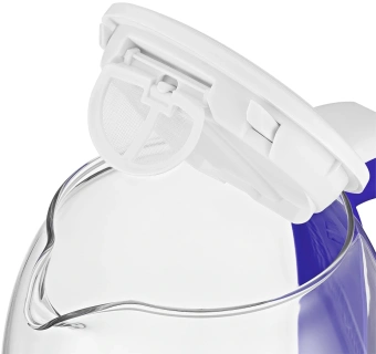 Чайник электрический Kitfort КТ-6140-1 1.7л. 2200Вт белый/фиолетовый корпус: стекло/пластик - купить недорого с доставкой в интернет-магазине